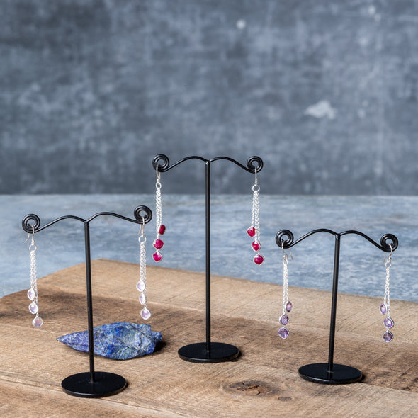 Delicate 3-Drop Earrings