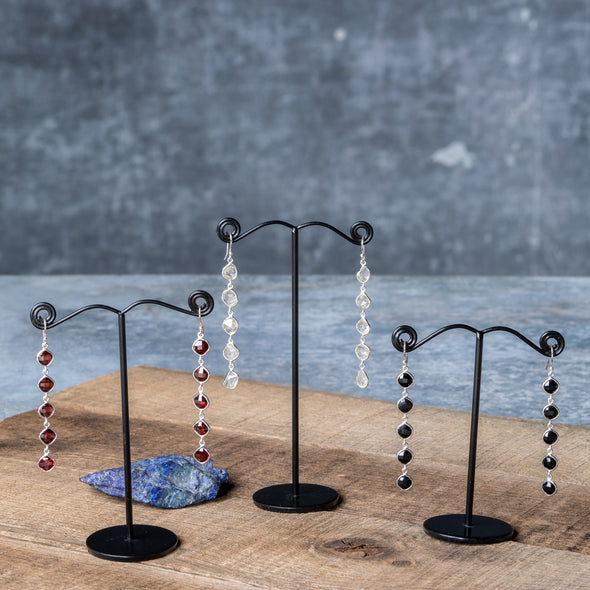 Delicate 5-Stone Drop Earrings