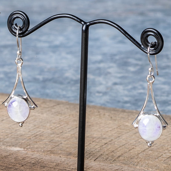 Stylized Stone Drop Earrings