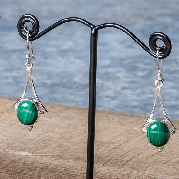 Stylized Stone Drop Earrings