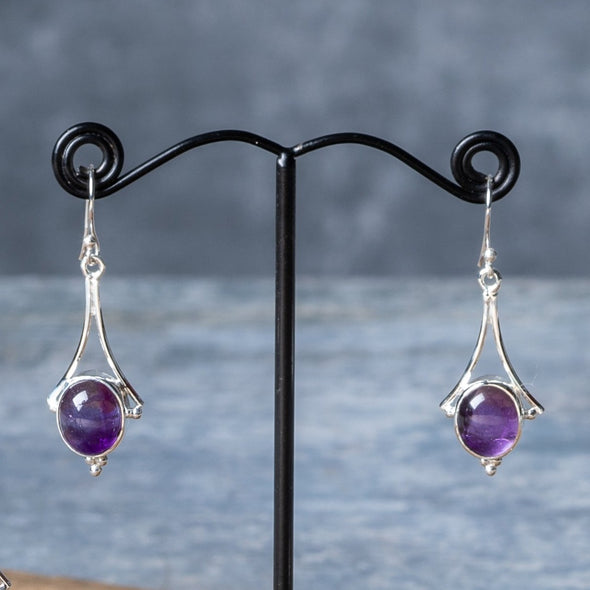 Stylized Stone Drop Earrings