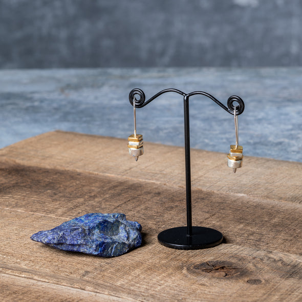 Stacked Geometric Drop Earrings