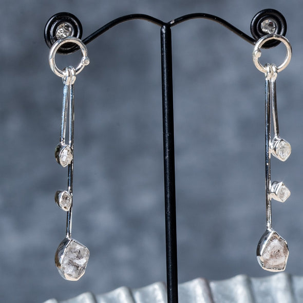 Raw Stone Organic Sparkle Drop Earrings