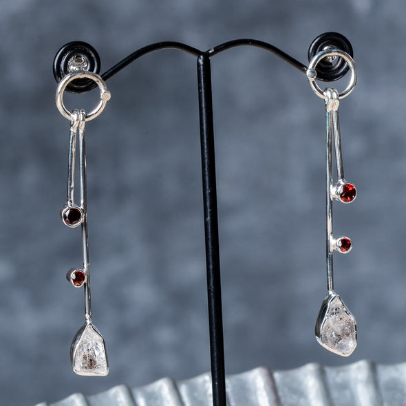 Raw Stone Organic Sparkle Drop Earrings