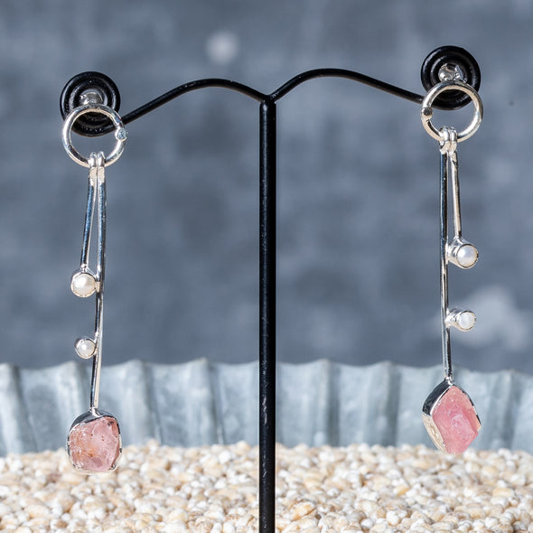 Raw Stone Organic Sparkle Drop Earrings