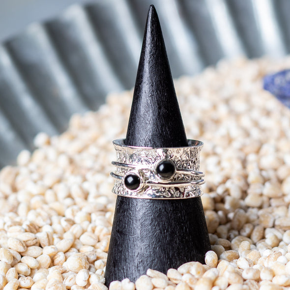 Semi-Precious Spinning Stones Rings