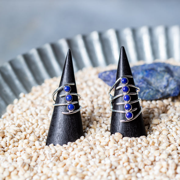 Spiraled Multi-Stone Wrap Ring
