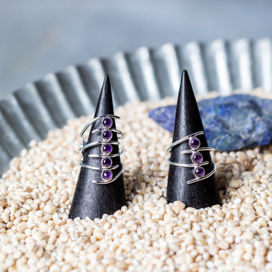 Spiraled Multi-Stone Wrap Ring