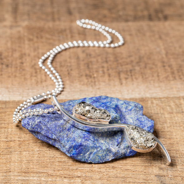 Raw Pyrite Chunky Silver