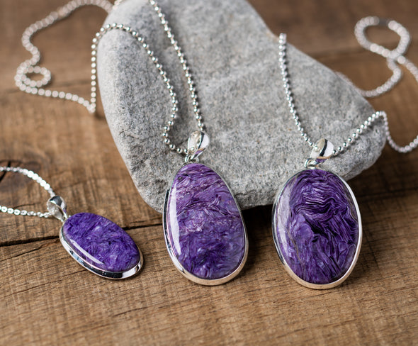 Charoite Swirly Shimmer Necklace