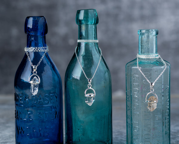 Raw Herkimer Drop Necklace