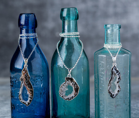 Agate Geode Slice Necklace