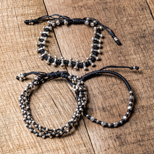 Corded Bracelets with Some Oompf!