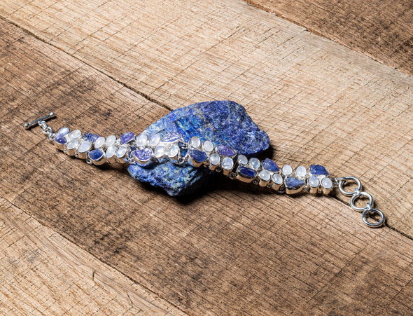 Tanzanite + Moonstone Spring Bloom Bracelet