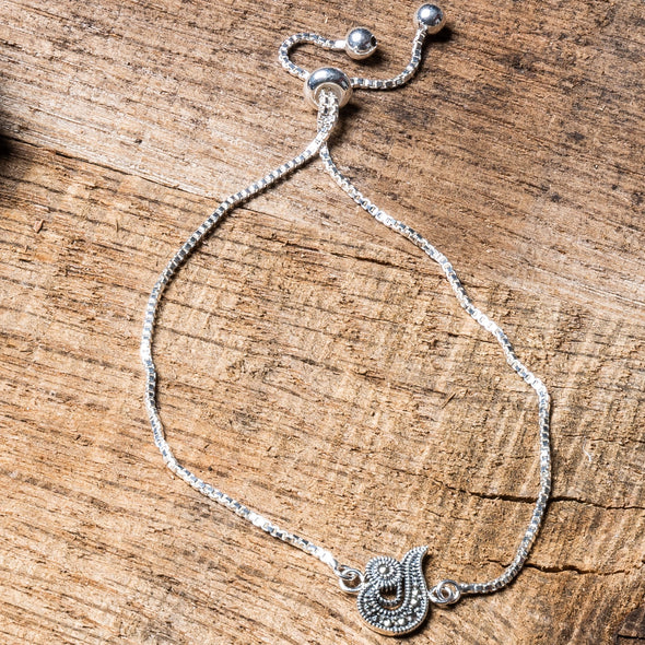 Delicate Marcasite Adjustable Chain Bracelets