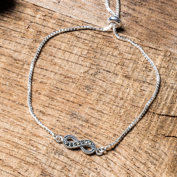 Delicate Marcasite Adjustable Chain Bracelets