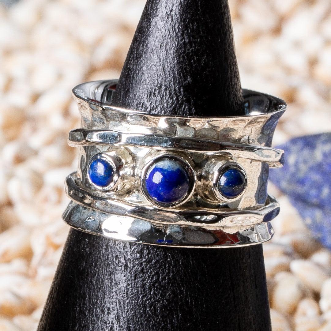 3-Stone Spinner Ring – Spiral Jewelry & Artisery