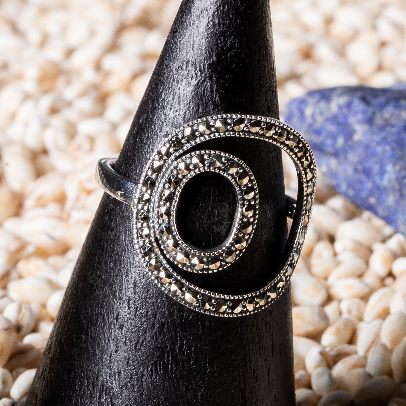 Modern Marcasite Rings Nested Circles Marcasite Ring 5