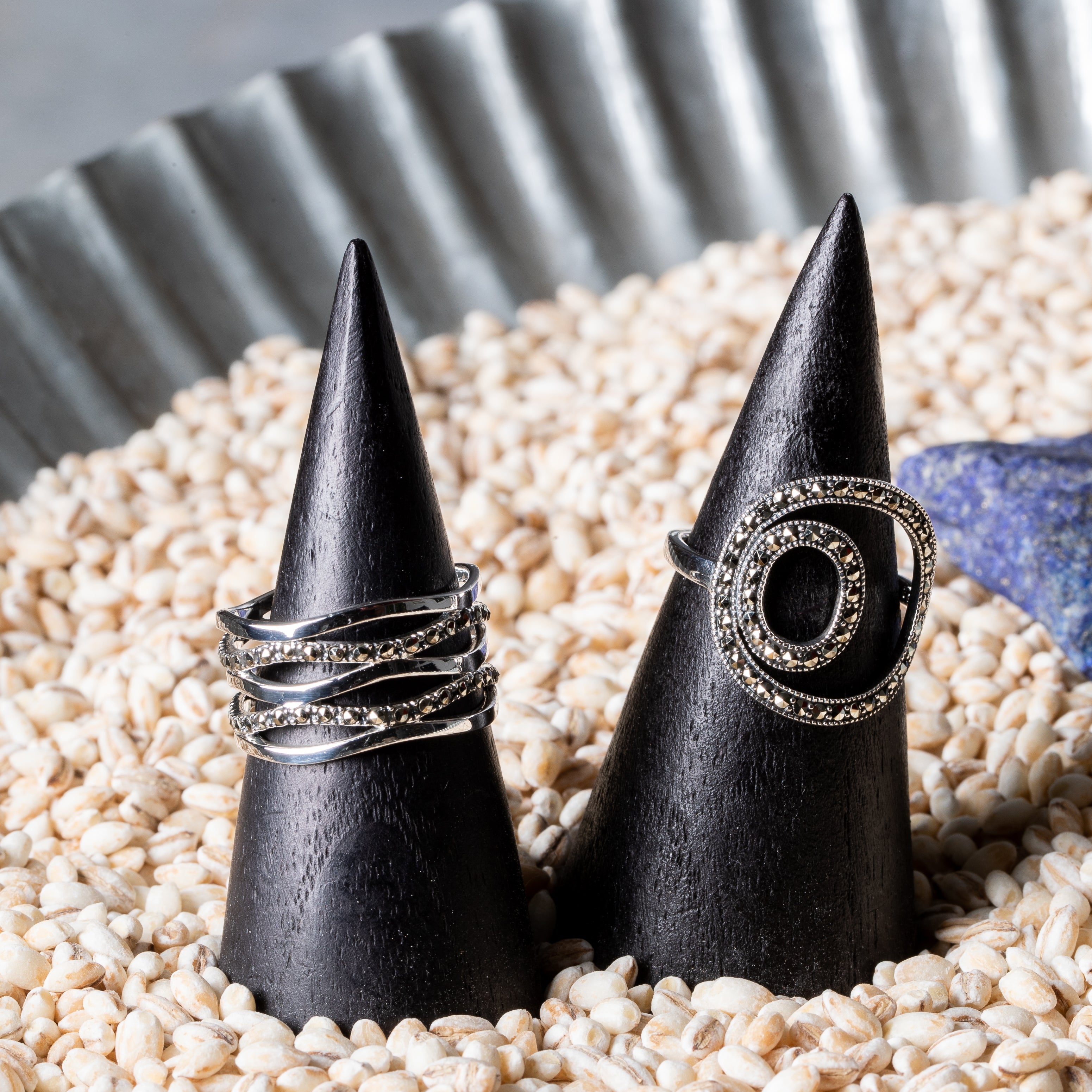 Marcacite Rings Modern Marcasite Rings – Spiral Jewelry & Artisery