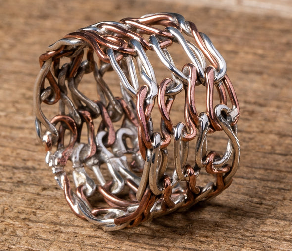Woven + Banded Metals Rings