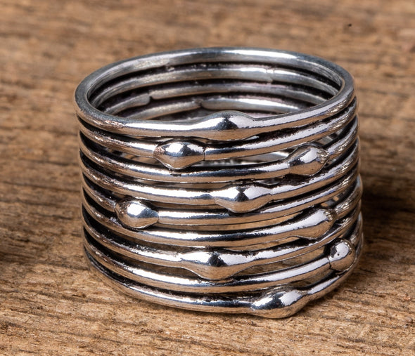 Woven + Banded Metals Rings