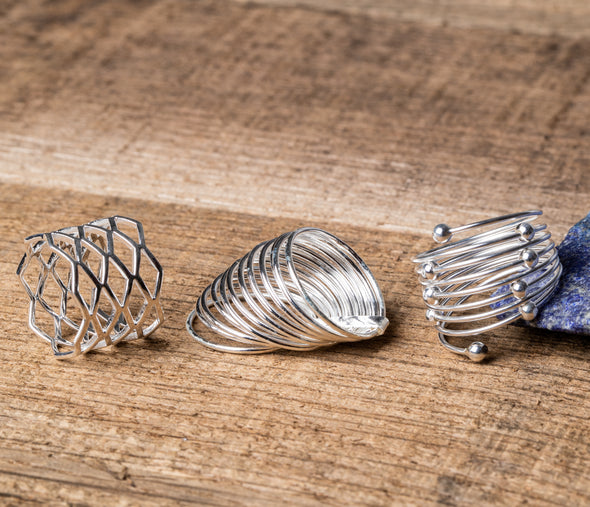 Simple Modern Metals Rings