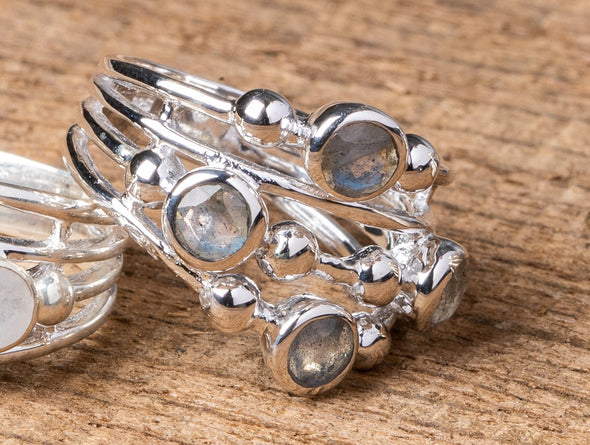 Stones + Spheres Wedge Ring