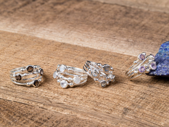 Stones + Spheres Wedge Ring
