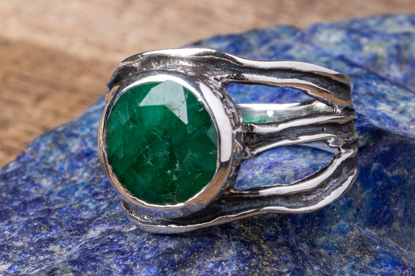 Stylized Branch Stone Ring