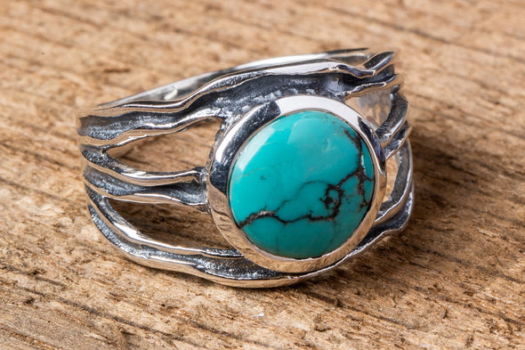 Stylized Branch Stone Ring