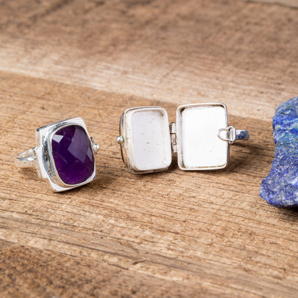 Hinged Locket Poison Rings