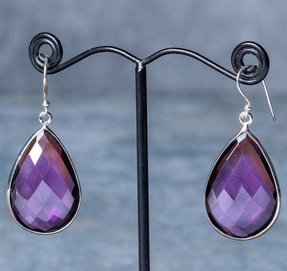 Mosaic-Cut Teardrop Earrings