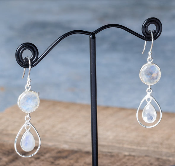 Sparkling Faceted Stone Earrings