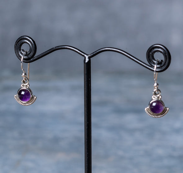 Round Drop With Fan Detail Earrings