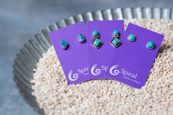 Tropical Blue Studs