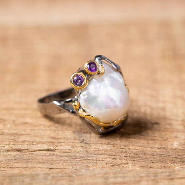 Freshwater Pearl + Amethyst Loveliness