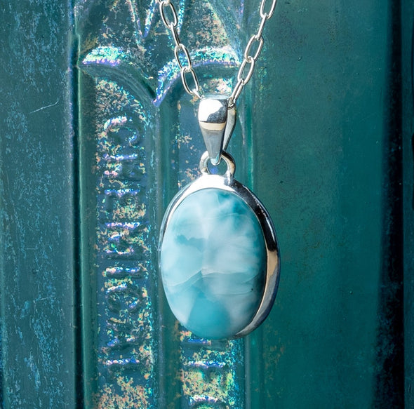 Tropical Blue Larimar Necklace